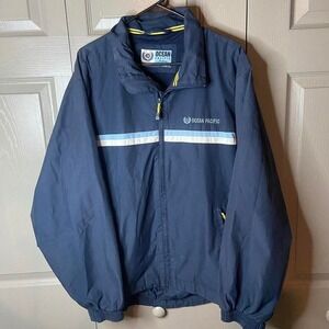 ocean pacific jacket size XL striped zip up‎ surfwear